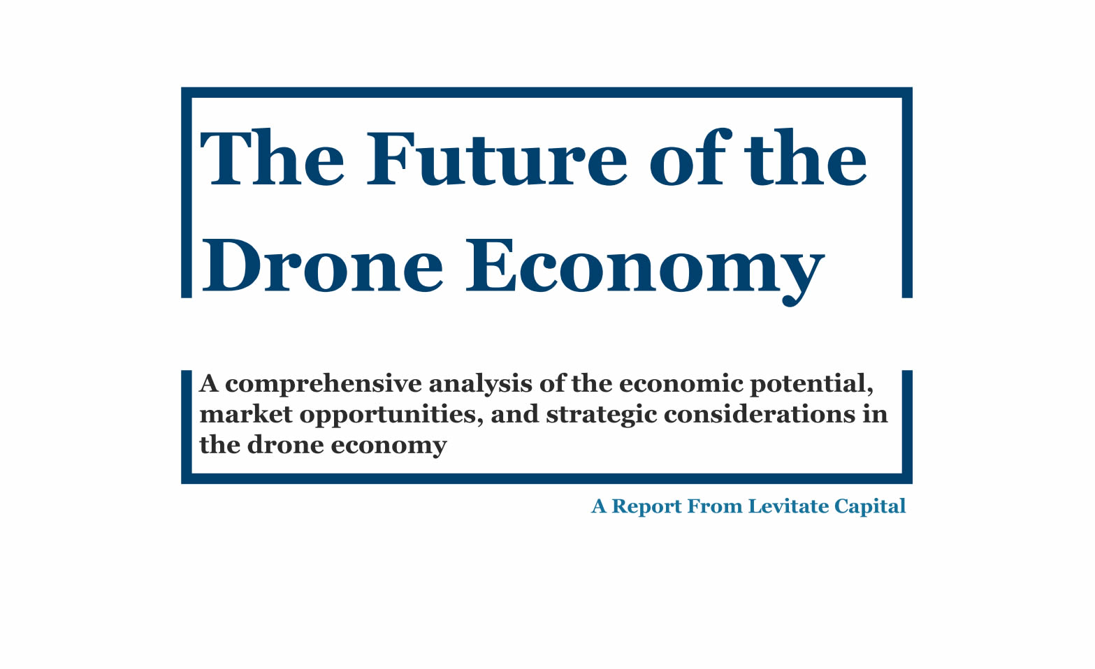 The Future of the Drone Economy